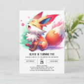 Betoverde aangepaste Fox verjaardag Kaart (Staand voorkant)