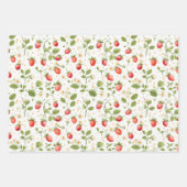 betoverde aardbei wrapping papier set inpakpapier vel (Voorkant)