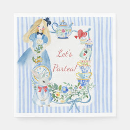 Betoverde Alice in Wonderland Tuin Papier Servet
