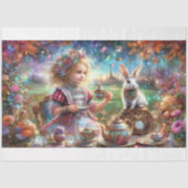 Betoverde Alice's Bunny Tea Party Decoupage Tissuepapier (Voorkant)