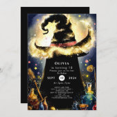 Betoverde Aquarel Tovenaar Verjaardag Kaart (Voorkant / Achterkant)