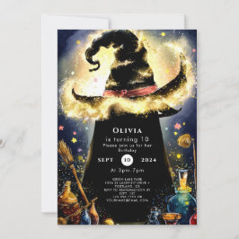 Betoverde Aquarel Tovenaar Verjaardag Kaart