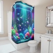 "Betoverde aquariumontsnapping" Douchegordijn (In situ)