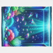 "Betoverde aquariumontsnapping" Fleece Deken (Voorkant (Horizontaal))