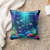 "Betoverde aquariumontsnapping" Kussen (Deken)