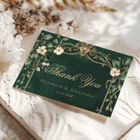 Betoverde Art Nouveau Vintage bruiloft Bedankt
