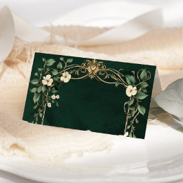 Betoverde Art Nouveau Vintage bruiloft Plaatskaartje