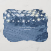 Betoverde Avond Fairy Lights Hout bruiloft Uitnodi Kaart (Voorkant / Achterkant)