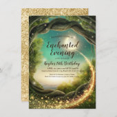 Betoverde avond, glinsterende uitnodigingen (Voorkant / Achterkant)