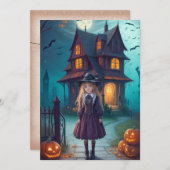 Betoverde avond in het spookhuis feestdagenkaart (Voorkant / Achterkant)