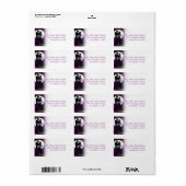 Betoverde avond nachtelijke bruiloft label | PAARS (Full Sheet)