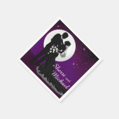 Betoverde avond nachtelijke bruiloft | PAARSE Servet (Hoek)