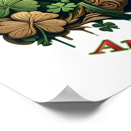 Betoverde Avond van Ale A Leprechauns Toast 12x16 Poster (Hoek)