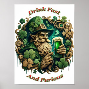 Betoverde Avond van Ale A Leprechauns Toast 12x16 Poster