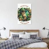 Betoverde Avond van Ale A Leprechauns Toast 24x36 Canvas Afdruk (Insitu (Slaapkamer))
