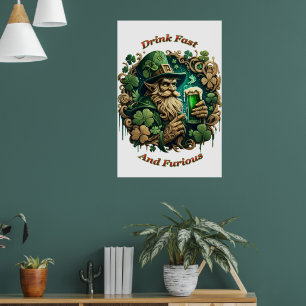 Betoverde Avond van Ale A Leprechauns Toast 24x36 Poster