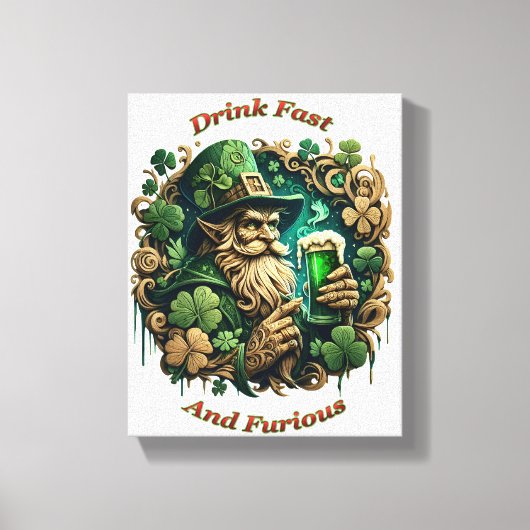 Betoverde Avond van Ale A Leprechauns Toast 8x10 Canvas Afdruk (Voorkant)