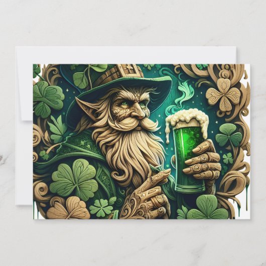 Betoverde Avond van Ale A Leprechauns Toast Bedankkaart (Voorkant)