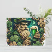 Betoverde Avond van Ale A Leprechauns Toast Bedankkaart (Staand voorkant)