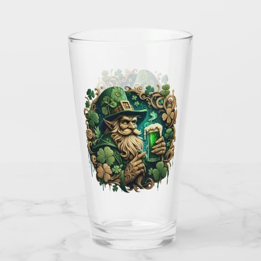 Betoverde Avond van Ale A Leprechauns Toast Glas (Achterkant)