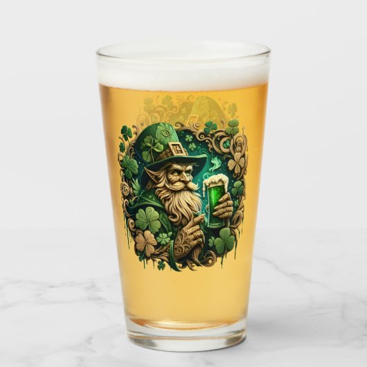 Betoverde Avond van Ale A Leprechauns Toast Glas (Voorkant gevuld)