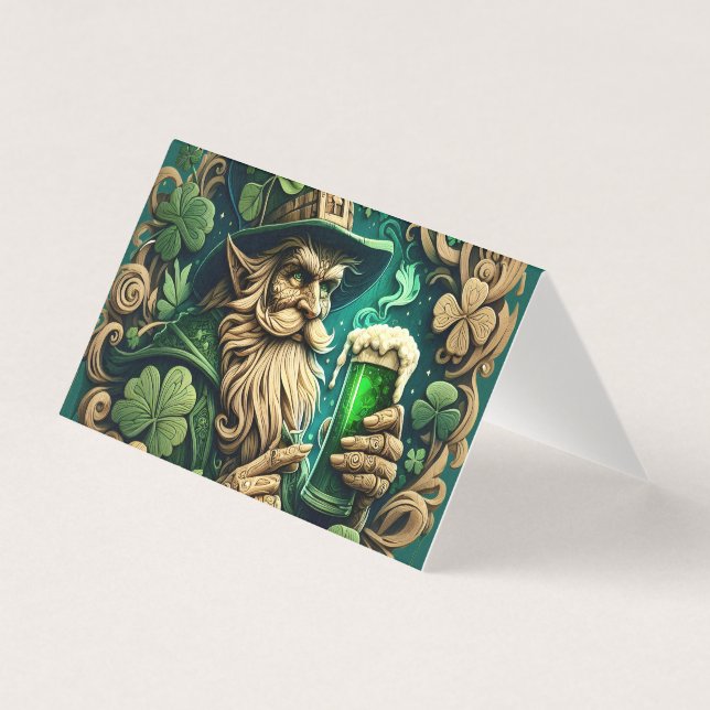 Betoverde Avond van Ale A Leprechauns Toast Kaart (Voorkant)