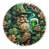 Betoverde Avond van Ale A Leprechauns Toast Keramische Knop (Voorkant)
