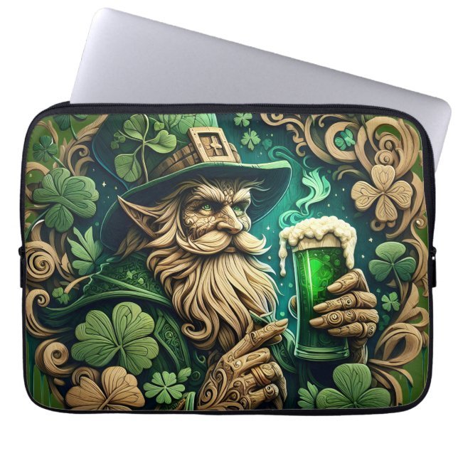 Betoverde Avond van Ale A Leprechauns Toast Laptop Sleeve (Voorkant)