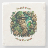 Betoverde Avond van Ale A Leprechauns Toast Stenen Onderzetter (Voorkant)