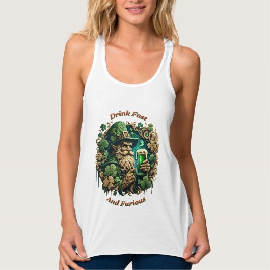 Betoverde Avond van Ale A Leprechauns Toast Tanktop (Voorkant)