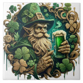Betoverde Avond van Ale A Leprechauns Toast Tegeltje (Voorkant)