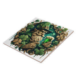 Betoverde Avond van Ale A Leprechauns Toast Tegeltje