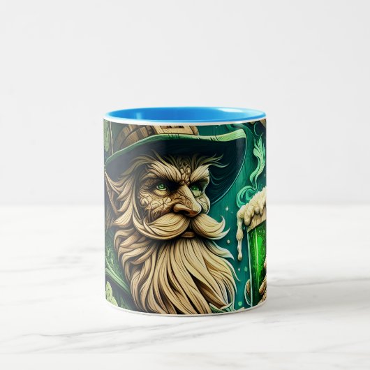 Betoverde Avond van Ale A Leprechauns Toast Tweekleurige Koffiemok (Center)