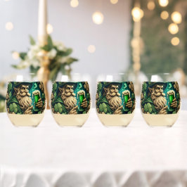 Betoverde Avond van Ale A Leprechauns Toast Wijnglas Zonder Voet