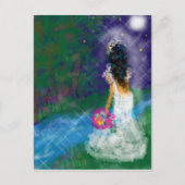 Betoverde avond, viering, verjaardag, bruids uitnodiging briefkaart (Voorkant)