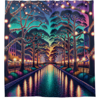 Betoverde avondwandeling: San Antonio Riverwalk Douchegordijn