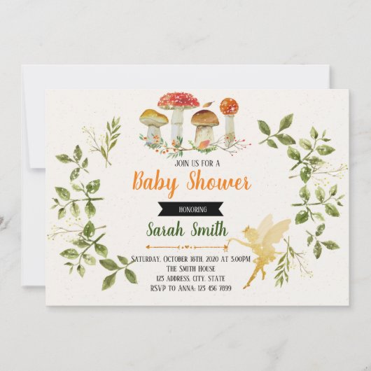 Betoverde babyshower uitnodiging (Voorkant)