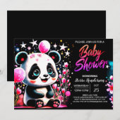 Betoverde Bamboe Panda Bliss Meisje Baby shower Kaart (Voorkant / Achterkant)
