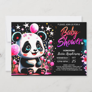 Betoverde Bamboe Panda Bliss Meisje Baby shower Kaart