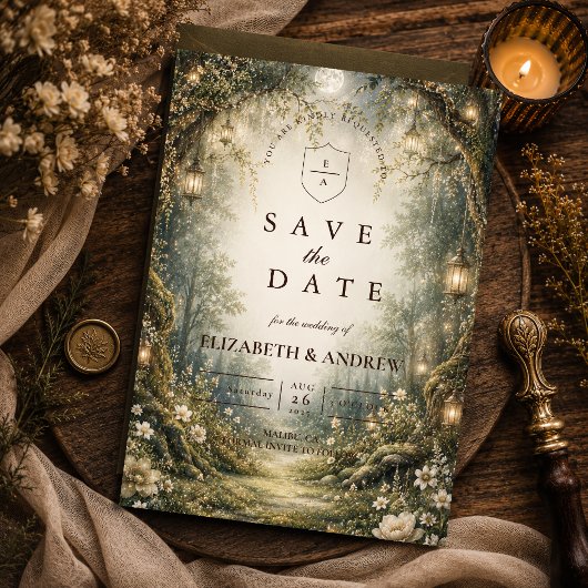Betoverde Betoverde Bosbruiloft Save The Date