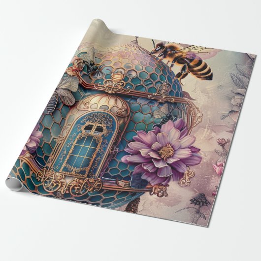 Betoverde Bijentuin Fantasie (2) Cadeaupapier (Uitgerold)