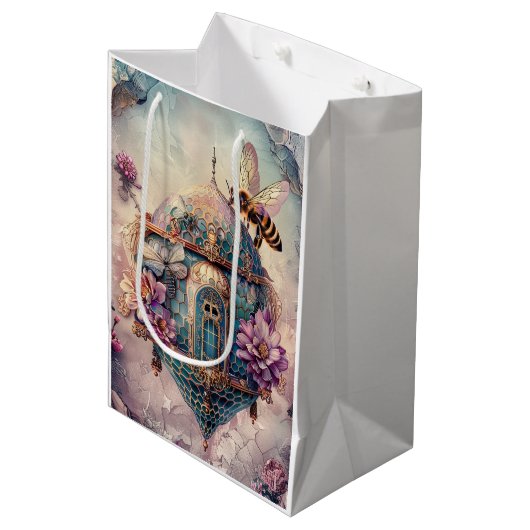 Betoverde Bijentuin Fantasie (2) Medium Cadeauzakje (Voorkant Gekanteld)