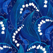 Betoverde Blauwe en Witte Lelie van de Vallei Bloe Cadeaupapier