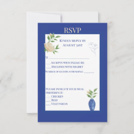 Betoverde Blauwe Tuin RSVP Kaart