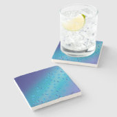 Betoverde blauwe vlinders stenen onderzetter (Zijkant)