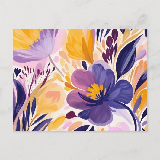 Betoverde Bloemen Briefkaart (Voorkant)