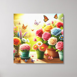 Betoverde Bloemen Canvas Afdruk