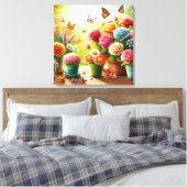 Betoverde Bloemen Canvas Afdruk (Insitu (Slaapkamer))