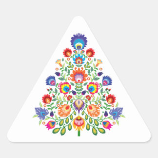 Betoverde Bloemen: Een Yuletide Tapijt van Folklor Sticker