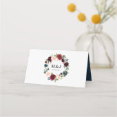 Betoverde Bloemen | Gepersonaliseerde bruiloft pla Plaatskaartje (Achterkant)